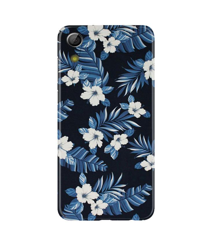 White flowers Blue Background2 Case for Gionee P5L