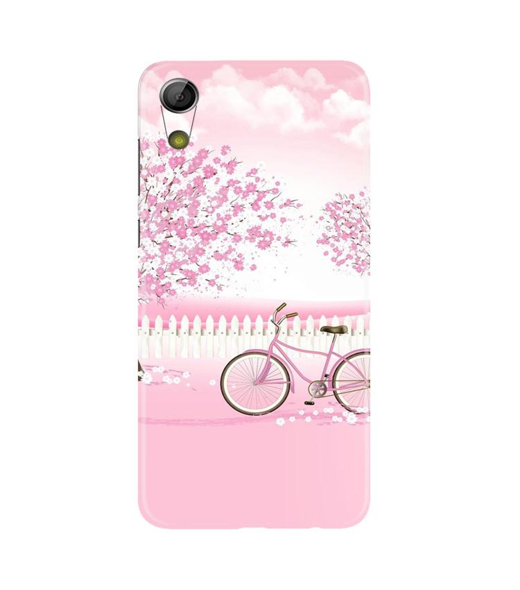Pink Flowers Cycle Case for Gionee P5L / P5W / P5 Mini  (Design - 102)