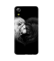 Dark White Lion Mobile Back Case for Gionee P5L / P5W / P5 Mini  (Design - 140)