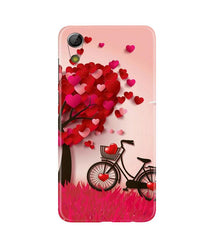 Red Heart Cycle Mobile Back Case for Gionee P5L / P5W / P5 Mini (Design - 222)