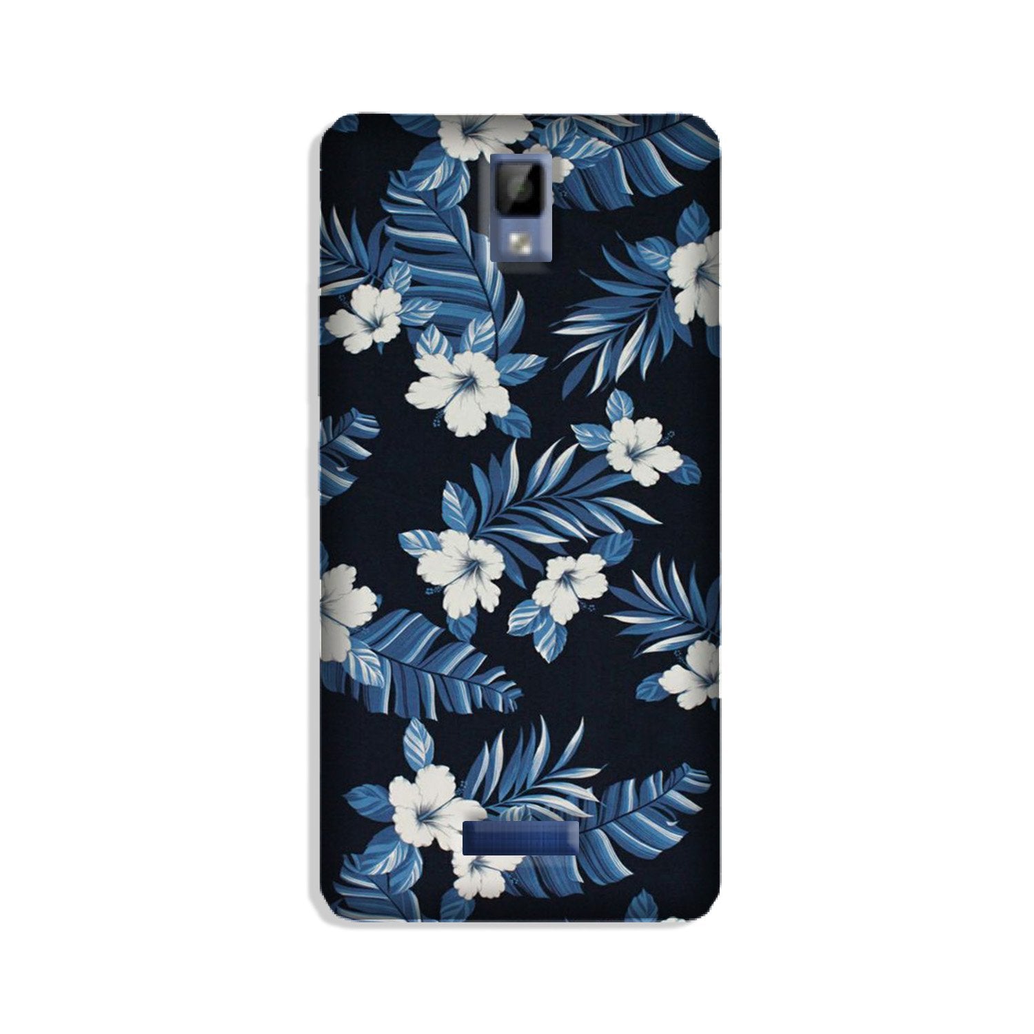White flowers Blue Background2 Case for Gionee P7