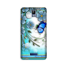 Blue Butterfly Mobile Back Case for Gionee P7 (Design - 21)
