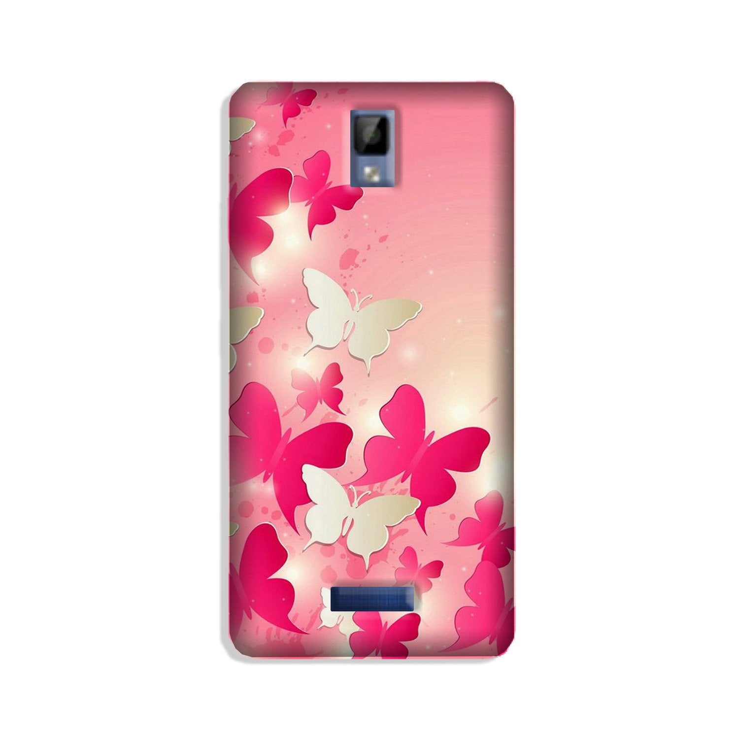 White Pick Butterflies Case for Gionee P7