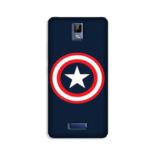 Captain America Mobile Back Case for Gionee P7 (Design - 42)