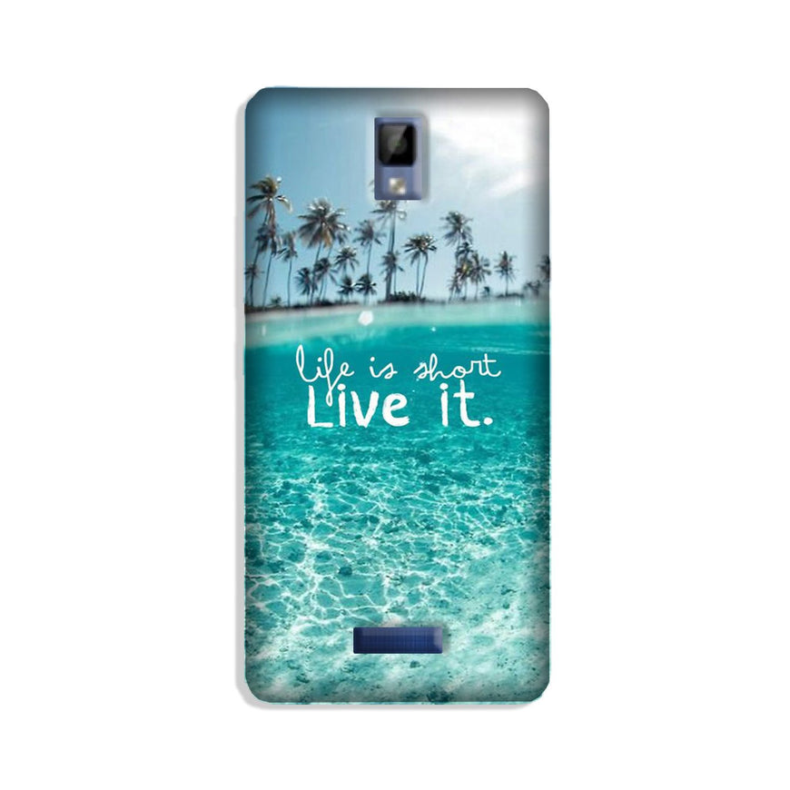 Life is short live it Case for Gionee P7