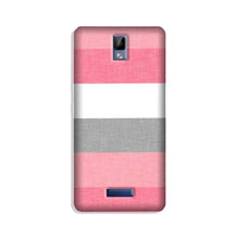 Pink white pattern Mobile Back Case for Gionee P7 (Design - 55)