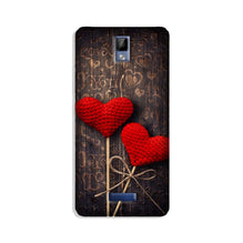 Red Hearts Mobile Back Case for Gionee P7 (Design - 80)