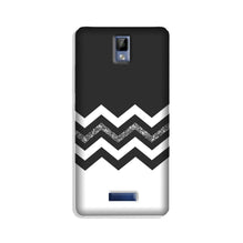 Black white Pattern2Mobile Back Case for Gionee P7 (Design - 83)