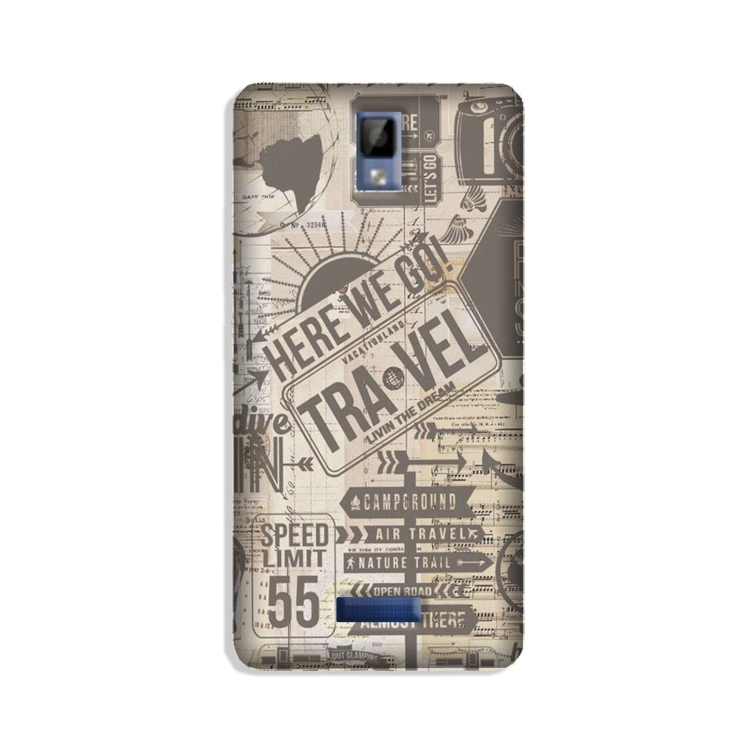 Travel Case for Gionee P7(Design - 104)