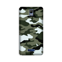 Army Camouflage Mobile Back Case for Gionee P7  (Design - 108)