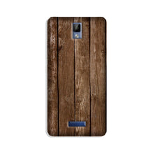 Wooden Look Mobile Back Case for Gionee P7  (Design - 112)