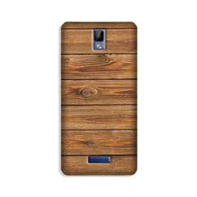 Wooden Look Mobile Back Case for Gionee P7  (Design - 113)