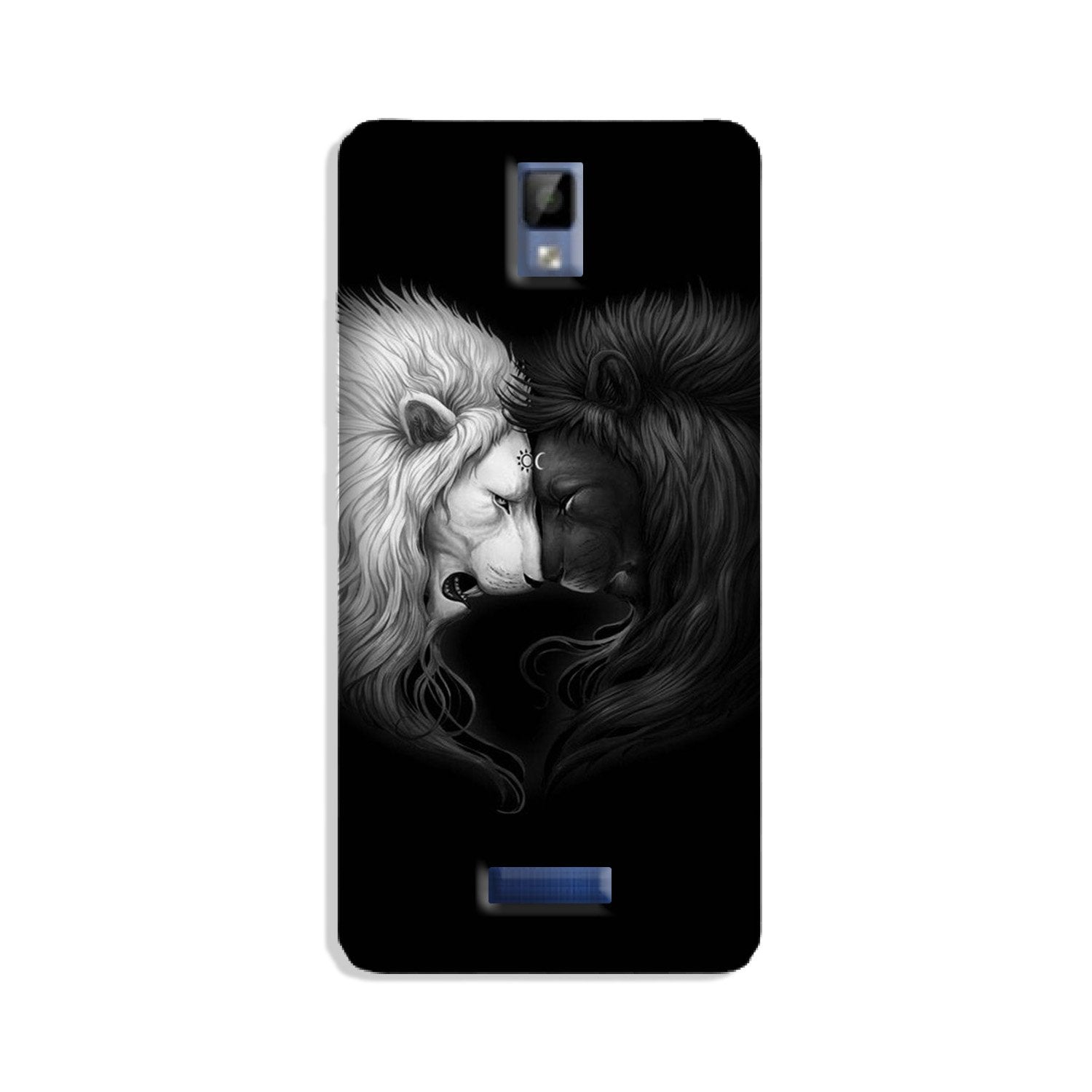 Dark White Lion Case for Gionee P7(Design - 140)