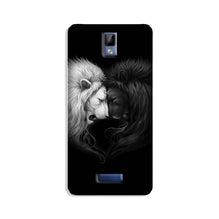 Dark White Lion Mobile Back Case for Gionee P7  (Design - 140)