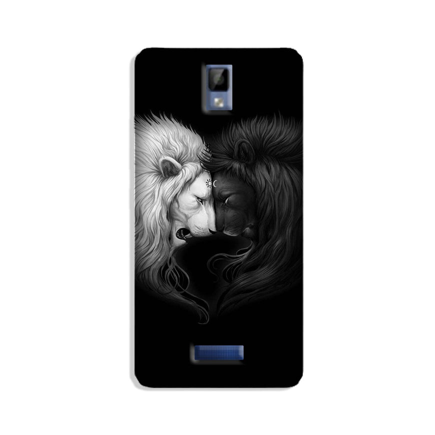 Dark White Lion Case for Gionee P7  (Design - 140)