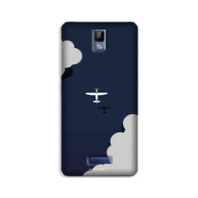 Clouds Plane Mobile Back Case for Gionee P7 (Design - 196)