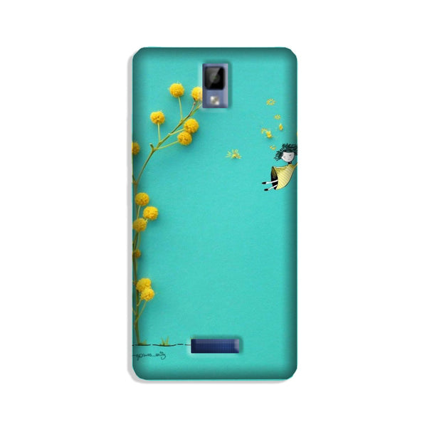 Flowers Girl Case for Gionee P7 (Design No. 216)
