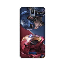 Ironman Captain America Mobile Back Case for Gionee P7 (Design - 245)