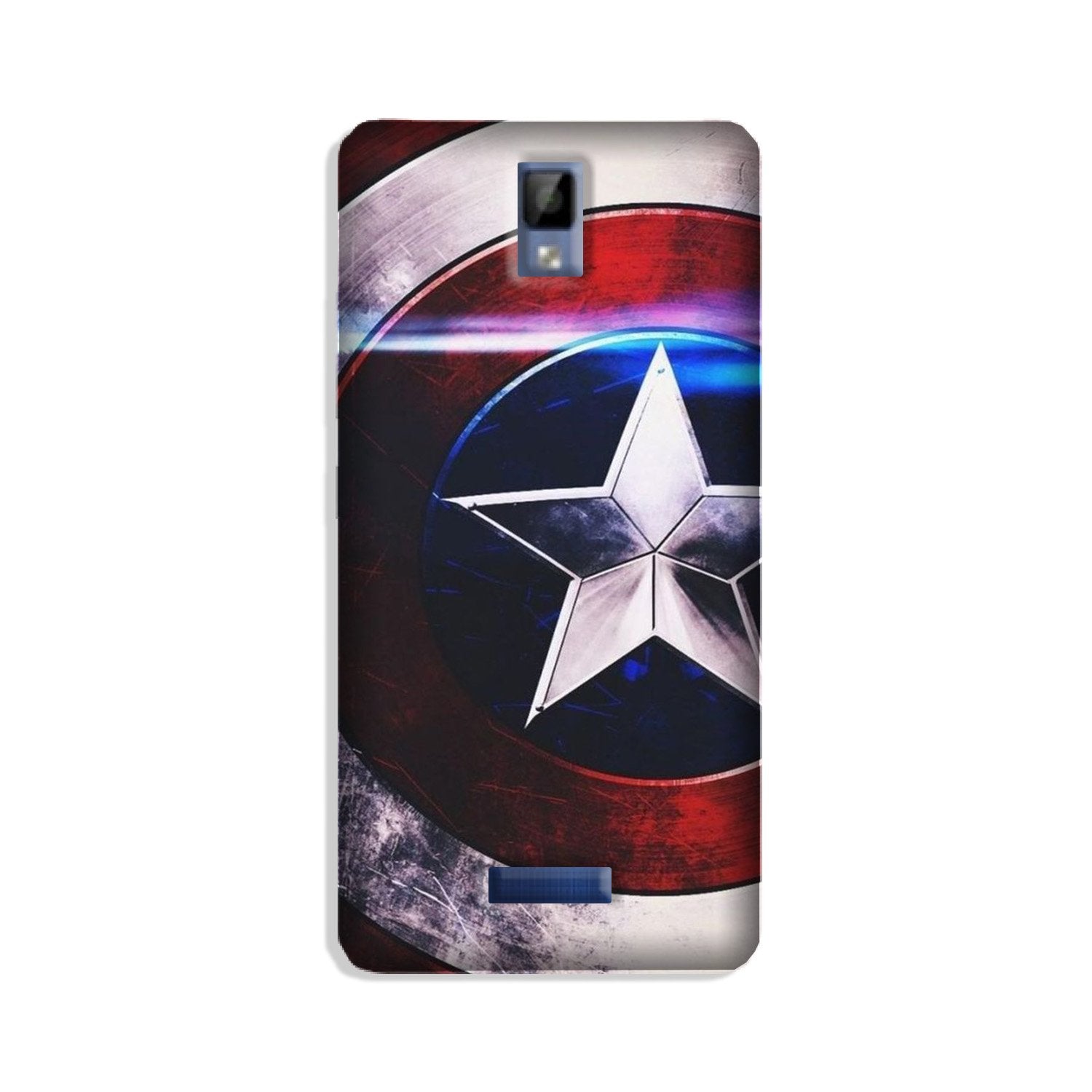 Captain America Shield Case for Gionee P7 (Design No. 250)