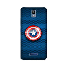 Captain America Shield Mobile Back Case for Gionee P7 (Design - 253)