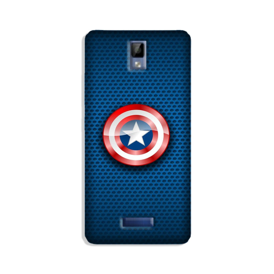 Captain America Shield Case for Gionee P7 (Design No. 253)