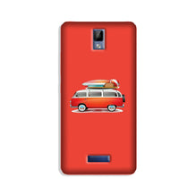 Travel Bus Mobile Back Case for Gionee P7 (Design - 258)