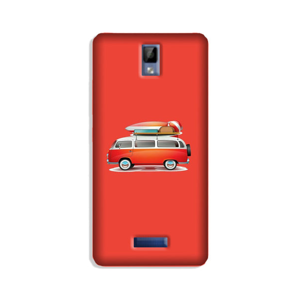 Travel Bus Case for Gionee P7 (Design No. 258)