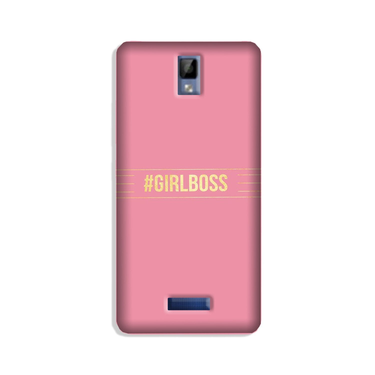 Girl Boss Pink Case for Gionee P7 (Design No. 263)