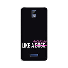 Like a Girl Boss Mobile Back Case for Gionee P7 (Design - 265)