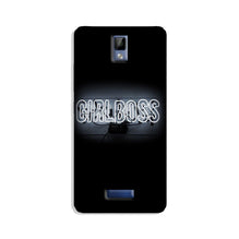 Girl Boss Black Mobile Back Case for Gionee P7 (Design - 268)