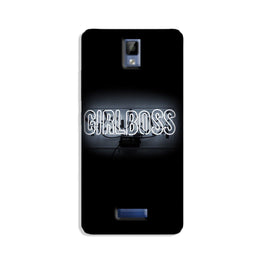 Girl Boss Black Case for Gionee P7 (Design No. 268)