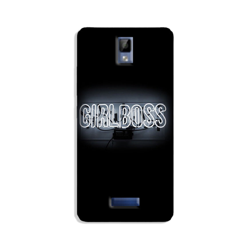 Girl Boss Black Case for Gionee P7 (Design No. 268)
