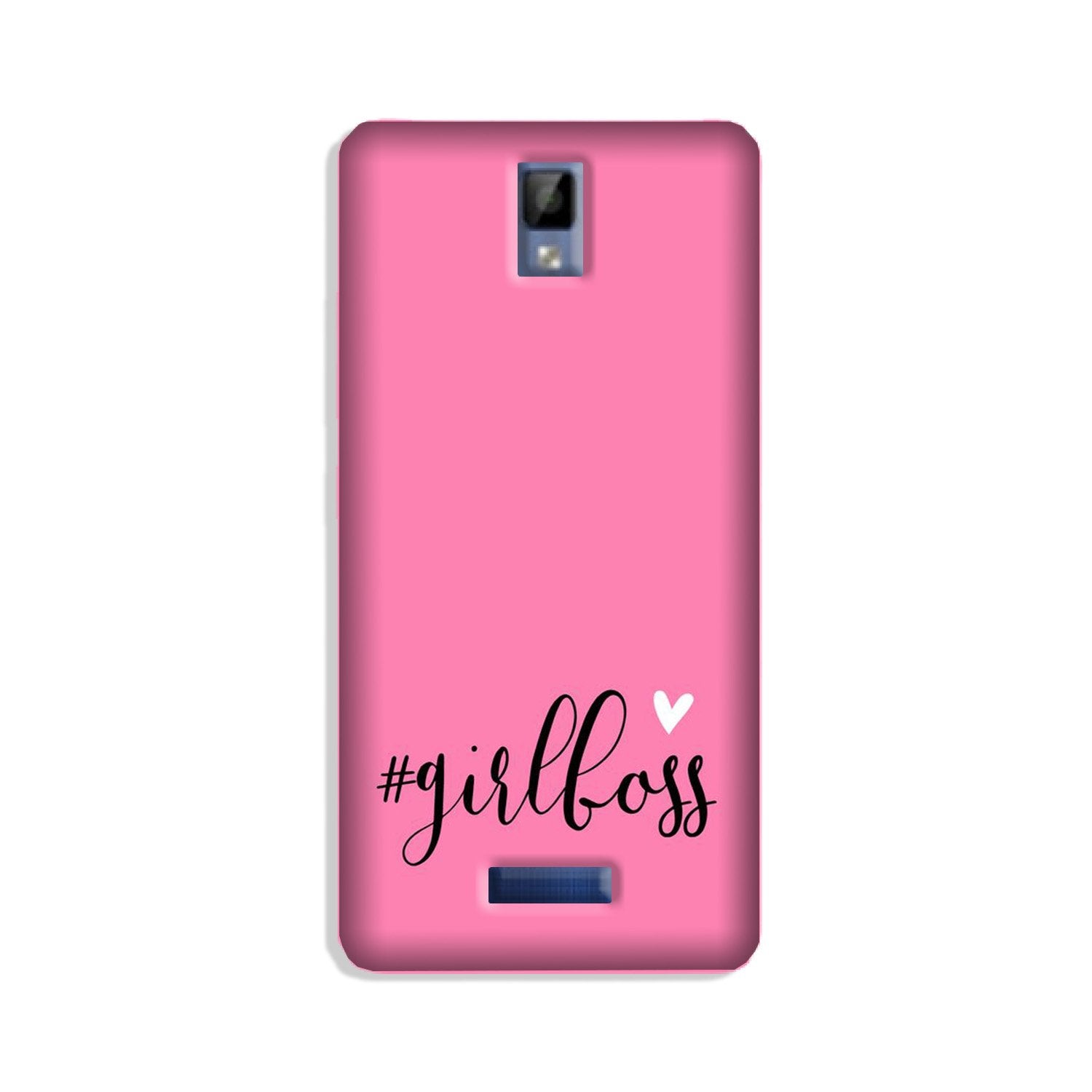 Girl Boss Pink Case for Gionee P7 (Design No. 269)
