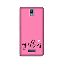 Girl Boss Pink Mobile Back Case for Gionee P7 (Design - 269)