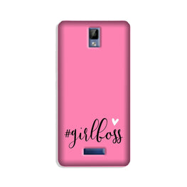 Girl Boss Pink Case for Gionee P7 (Design No. 269)