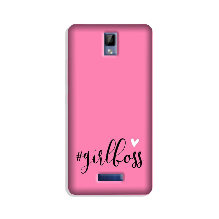Girl Boss Pink Case for Gionee P7 (Design No. 269)