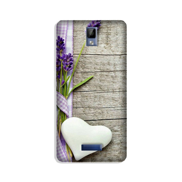 White Heart Case for Gionee P7 (Design No. 298)