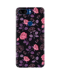 Rose Black Background Mobile Back Case for Gionee S11 Lite (Design - 27)
