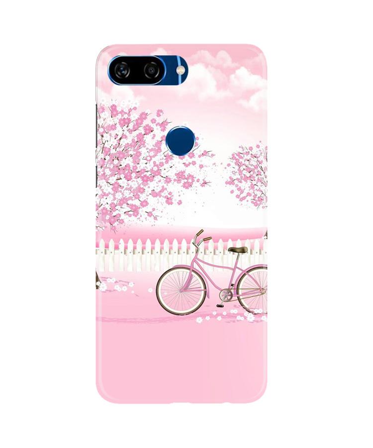 Pink Flowers Cycle Case for Gionee S11 Lite(Design - 102)