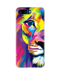 Colorful Lion Mobile Back Case for Gionee S11 Lite  (Design - 110)