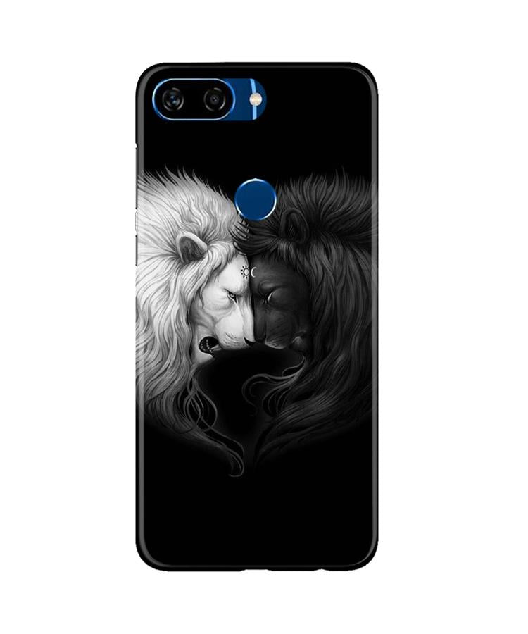 Dark White Lion Case for Gionee S11 Lite(Design - 140)