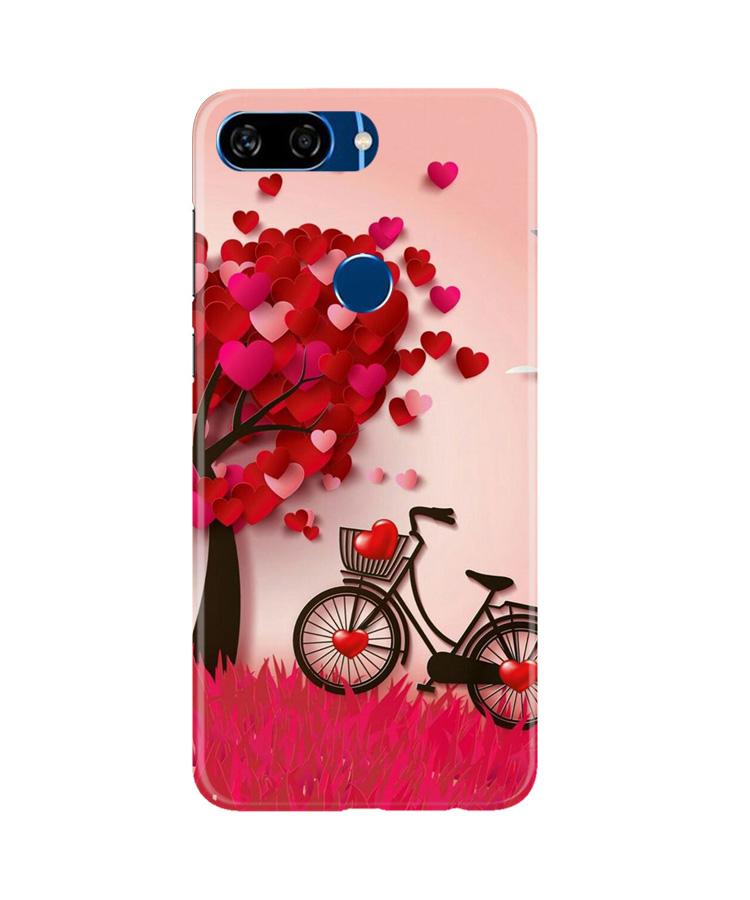 Red Heart Cycle Case for Gionee S11 Lite (Design No. 222)