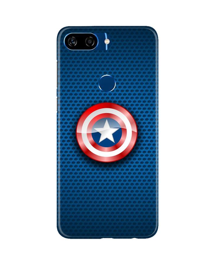 Captain America Shield Case for Gionee S11 Lite (Design No. 253)