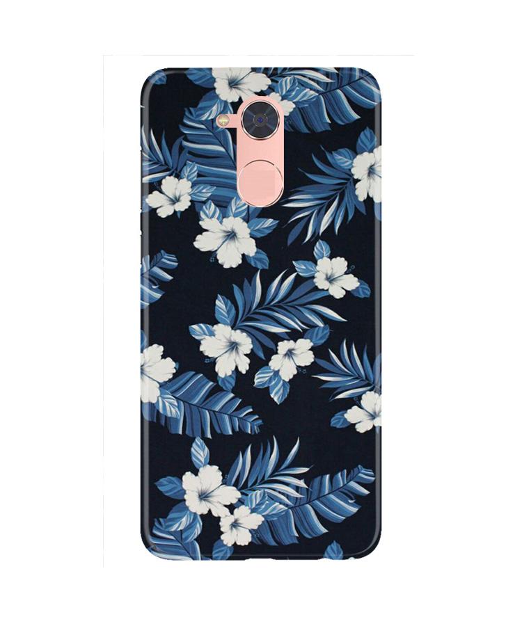White flowers Blue Background2 Case for Gionee S6 Pro