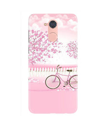 Pink Flowers Cycle Mobile Back Case for Gionee S6 Pro  (Design - 102)