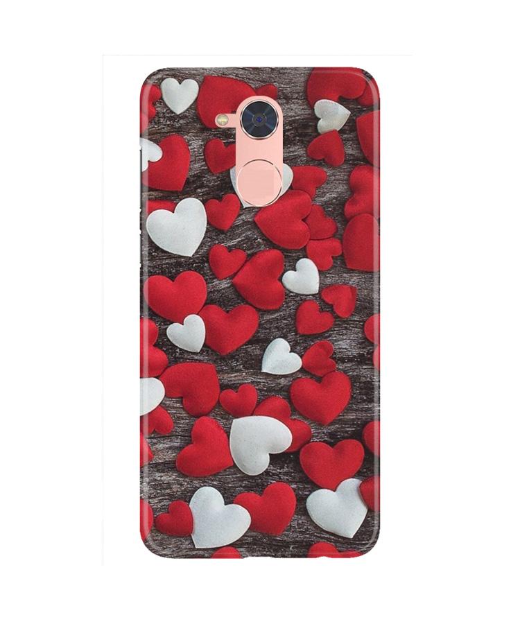 Red White Hearts Case for Gionee S6 Pro(Design - 105)
