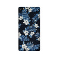White flowers Blue Background2 Case for Gionee Elifi S7