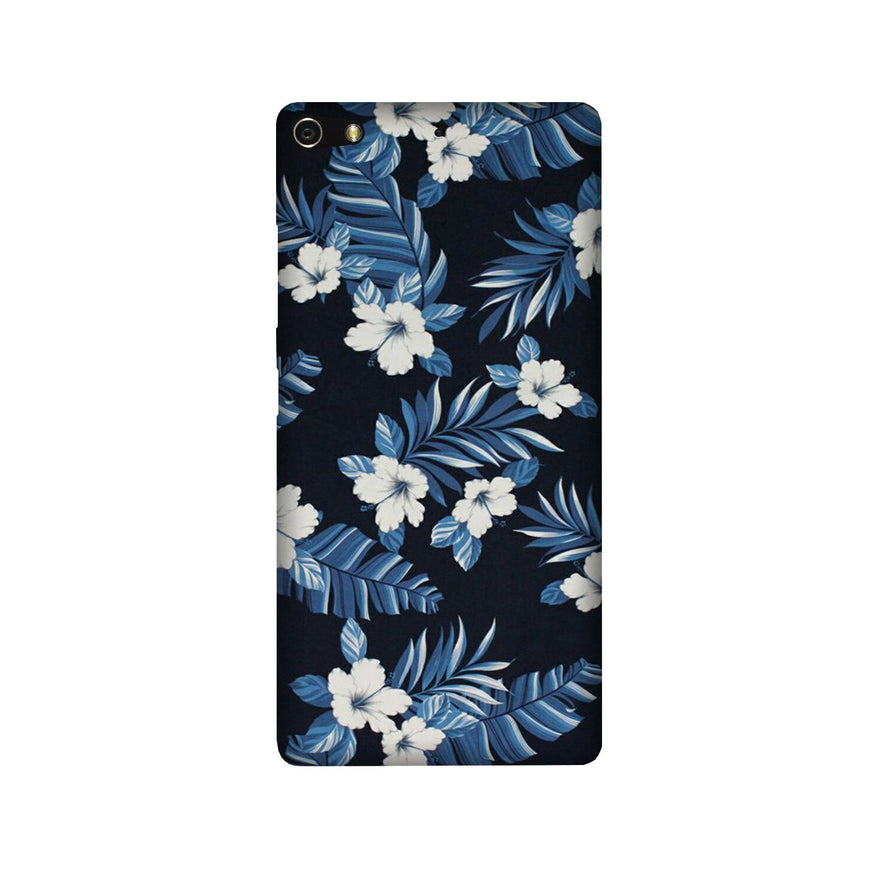 White flowers Blue Background2 Case for Gionee Elifi S7