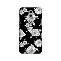 White flowers Black Background Case for Gionee S9