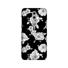 White flowers Black Background Mobile Back Case for Gionee S9 (Design - 9)